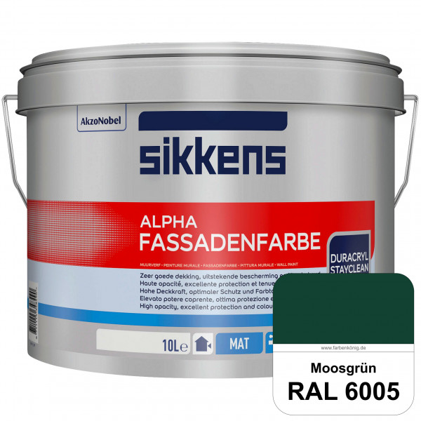Alpha Fassadenfarbe (RAL 6005 Moosgrün)