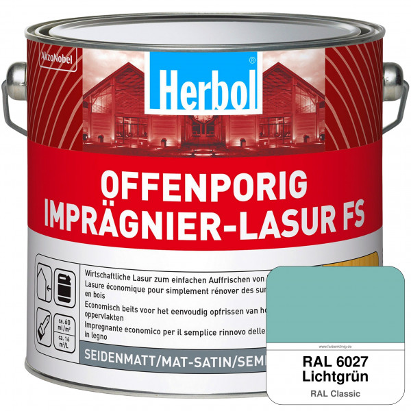 Offenporig Imprägnier-Lasur FS (RAL 6027 Lichtgrün)