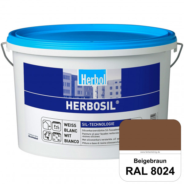 Herbosil (RAL 8024 Beigebraun) streiflichtunempfindliche siliconharzverstärkte Fassadenfarbe