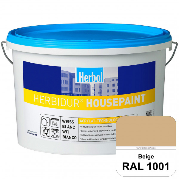 Herbidur Housepaint (RAL 1001 Beige) seidenmatte Reinacrylat-Fassadenfarbe