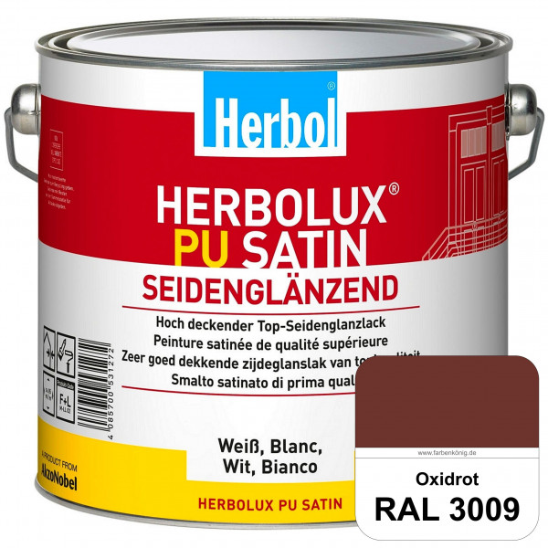 Herbolux PU Satin (RAL 3009 Oxidrot) Top-PU-Seidenglanzlack (Innen & Außen)