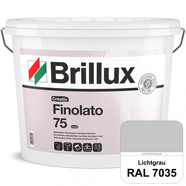 Creativ Finolato 75 (RAL 7035 Lichtgrau) Verarbeitungsfertige, quarzgefüllte Dispersionsfarbe für de