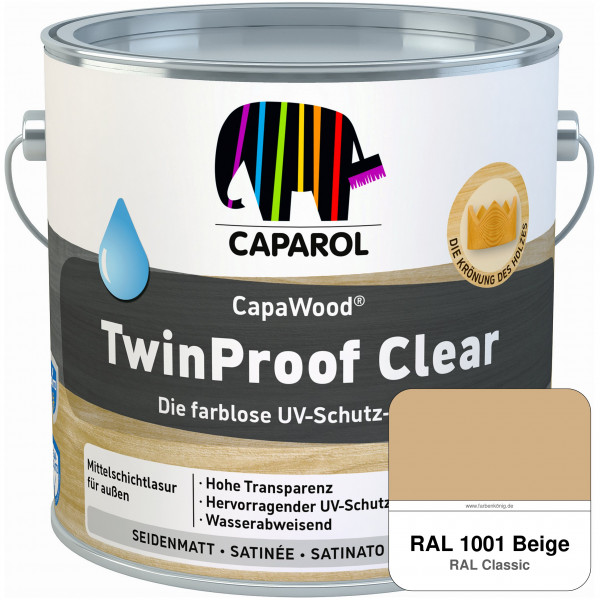 CapaWood® TwinProof Clear (RAL 1001 Beige) - ersetzt Capadur TwinProof