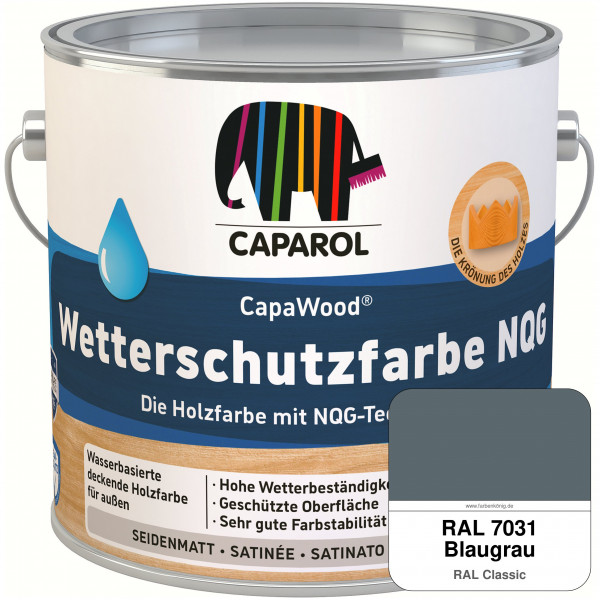 CapaWood® Wetterschutzfarbe NQG (RAL 7031 Blaugrau) - ersetzt Capadur Wetterschutzfarbe NQG