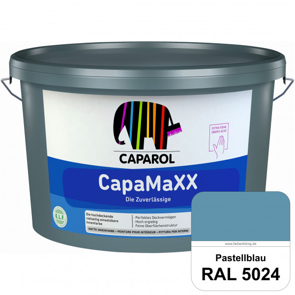 CapaMaXX (RAL 5024 Pastellblau) tuchmatte Innenfarbe mit hohem Deckvermögen und Ergiebigkeit