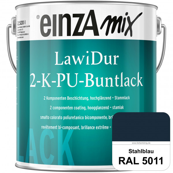 einzA LawiDur 2-K-PU-Buntlack - Hochglanz (RAL 5011 Stahlblau)