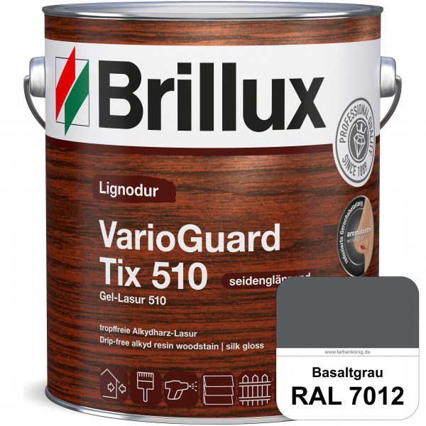 Lignodur VarioGuard Tix 510 (Gel-Lasur 510) RAL 7012 Basaltgrau