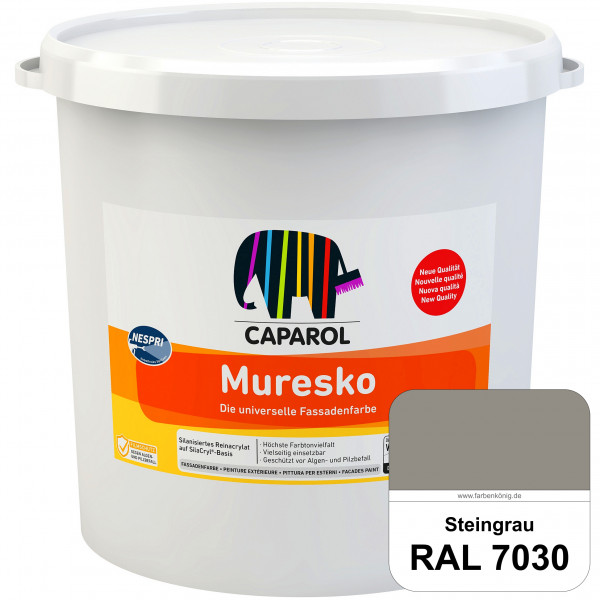 Muresko Nespri (R 30) (RAL 7030 Steingrau) Silanisierte Reinacrylat-Fassadenfarbe auf SilaCryl®-Basi