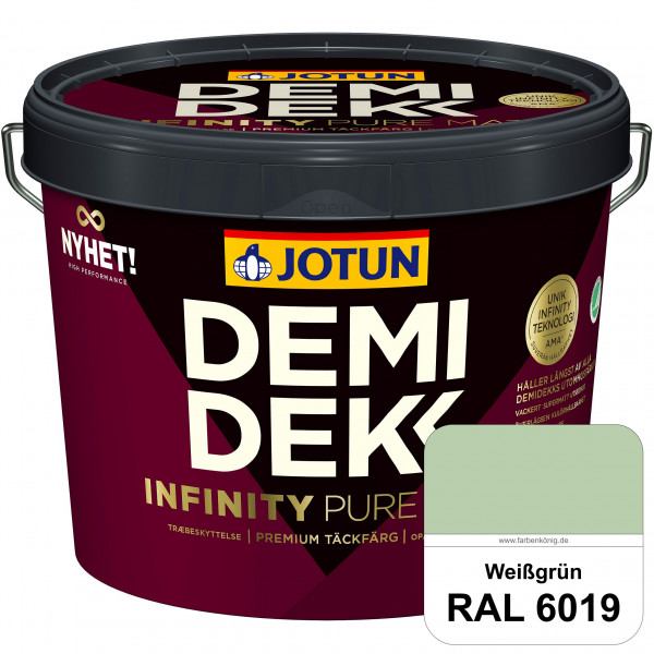 DEMIDEKK Infinity Pure Mat - Deckende, matte Holzfarbe (RAL 6019 Weißgrün)