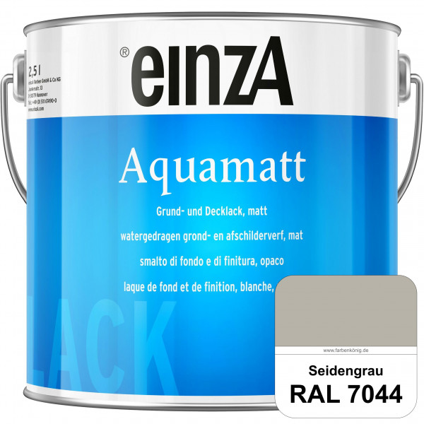 einzA Aquamatt (RAL 7044 Seidengrau) Wasserverdünnbare Vorstreichfarbe & matte Lackfarbe
