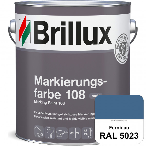 Markierungsfarbe 108 (RAL 5023 Fernblau) Markierungsfarbe für Asphalt, Betonböden, Zementestrichen