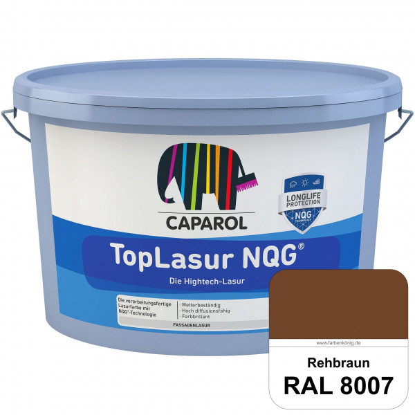 TopLasur NQG® (RAL 8007 Rehbraun) Verarbeitungsfertige Lasur auf Basis der Nano-Quarz-Gitter Technol