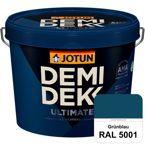 DEMIDEKK ULTIMATE Täckfärg - Deckende Holzfarbe (RAL 5001 Grünblau)