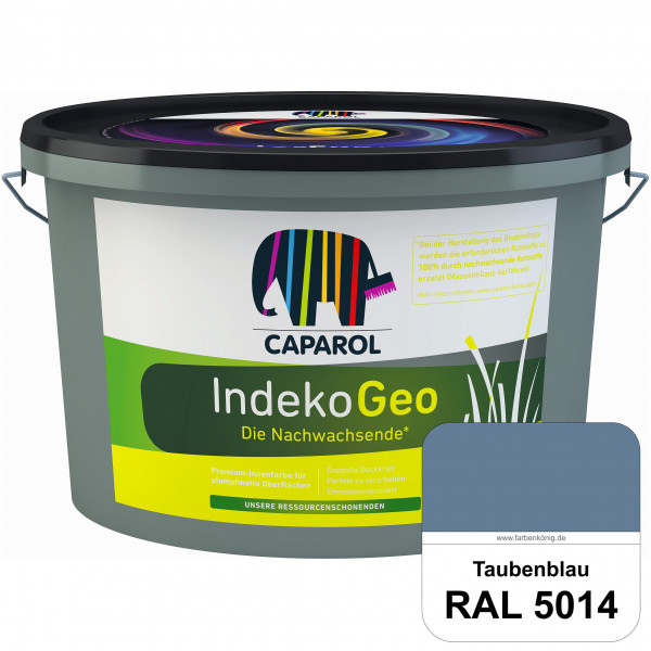 IndekoGeo (RAL 5014 Taubenblau) Ressourcenschonende Premium Innenfarbe für stumpfmatte Oberflächen