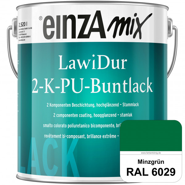 einzA LawiDur 2-K-PU-Buntlack - Hochglanz (RAL 6029 Minzgrün)