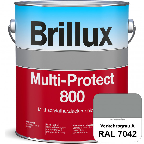 Multi-Protect 800 (RAL 7042 Verkehrsgrau A) seidenmatter, hoch wetterbeständiger Methacrylatharzlack