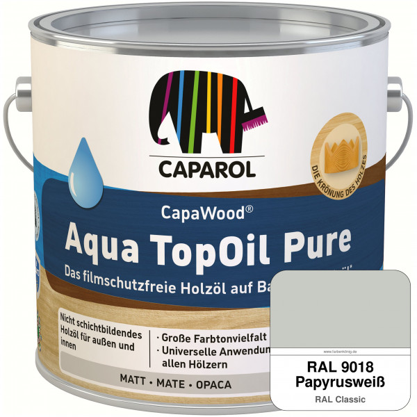 CapaWood® AquaTopOil Pure (RAL 9018 Papyrusweiß) - ersetzt CapaGreen Holz-Öl Aqua