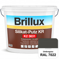 Silikat-Putz KR K2 3631 (RAL 7022 Umbragrau) Dekorativer Kratzputz auf Silikatbasis