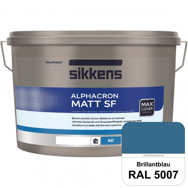 Alphacron Matt SF (RAL 5007 Brillantblau) stumpfmatte & hochwertige Premium-Wandfarbe (innen)