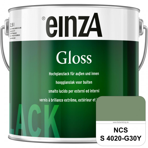einzA Gloss (NCS S 4020-G30Y) Hochwertiger Alkydharzlack in Premium-Qualität, hochglänzend.