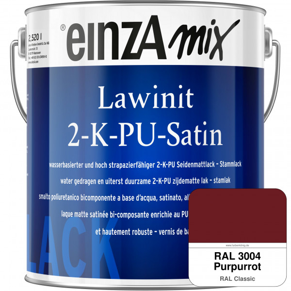 einzA Lawinit 2-K-PU Satin Stammlack (RAL 3004 Purpurrot)