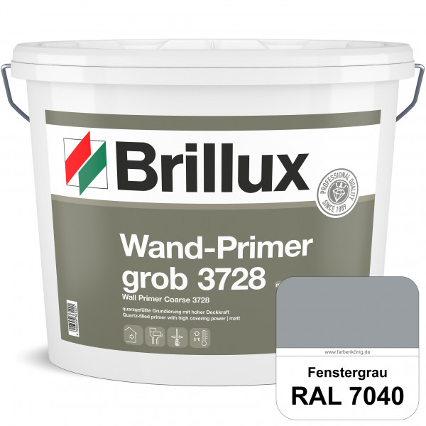 Wand-Primer grob ELF 3728 (RAL 7040 Fenstergrau) quarzgefüllte Spezialgrundierfarbe für Gipskarton,