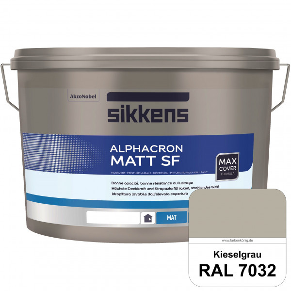 Alphacron Matt SF (RAL 7032 Kieselgrau) stumpfmatte & hochwertige Premium-Wandfarbe (innen)