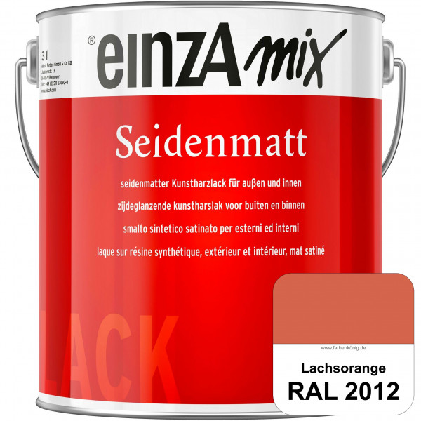 einzA Seidenmatt (RAL 2012 Lachsorange) Lösemittelhaltiger Seidenmattlack