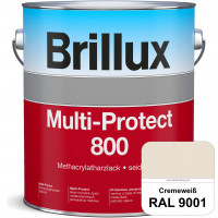 Multi-Protect 800 (RAL 9001 Cremeweiß) seidenmatter, hoch wetterbeständiger Methacrylatharzlack, für