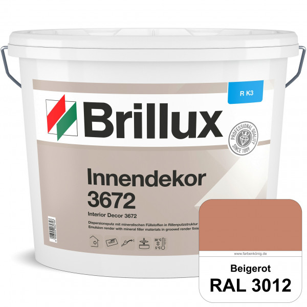 Innendekor ELF R-K3 3672 (RAL 3012 Beigerot) Kratzputz zur Erzielung dekorativer und strapazierfähig