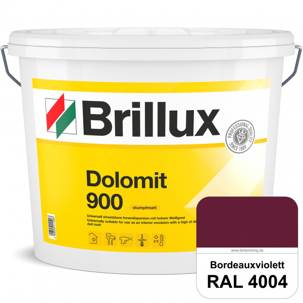 Dolomit 900 (RAL 4004 Bordeauxviolett) stumpfmatte Innen-Dispersionsfarbe mit gutem Deckvermögen