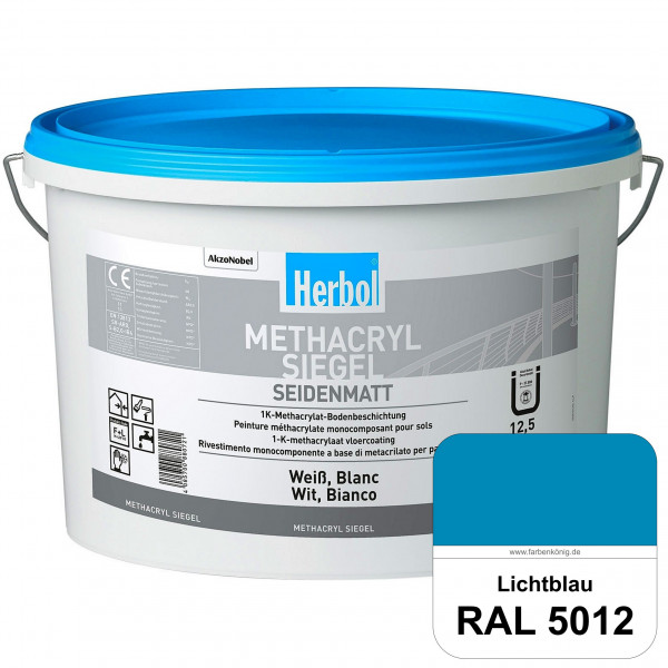 Methacryl Siegel (RAL 5012 Lichtblau) seidenmatte 1K-Beschichtung Böden (Innen & Außen)