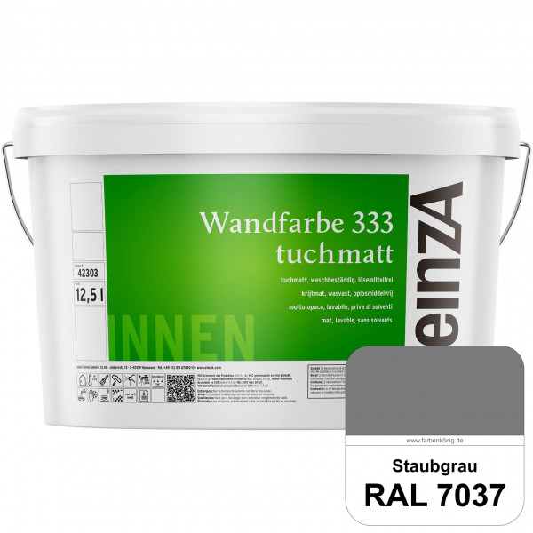 einzA Wandfarbe 333 tuchmatt (RAL 7037 Staubgrau) Hochdeckende, waschbeständige Wandfarbe