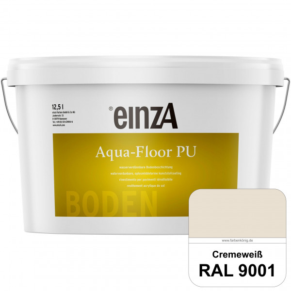 einzA Aqua-Floor PU (RAL 9001 Cremeweiß) seidenglänzender Acryl-PU-Bodenbeschichtung