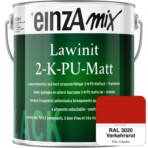 einzA Lawinit 2-K-PU Matt Stammlack (RAL 3020 Verkehrsrot)