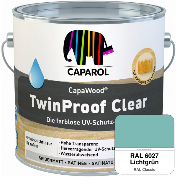 CapaWood® TwinProof Clear (RAL 6027 Lichtgrün) - ersetzt Capadur TwinProof