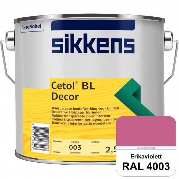 Cetol BL Decor (RAL 4003 Erikaviolett) wasserbasierte & seidenglänzende Dünnschichtlasur für innen