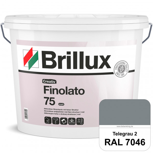Creativ Finolato 75 (RAL 7046 Telegrau 2) Verarbeitungsfertige, quarzgefüllte Dispersionsfarbe für d
