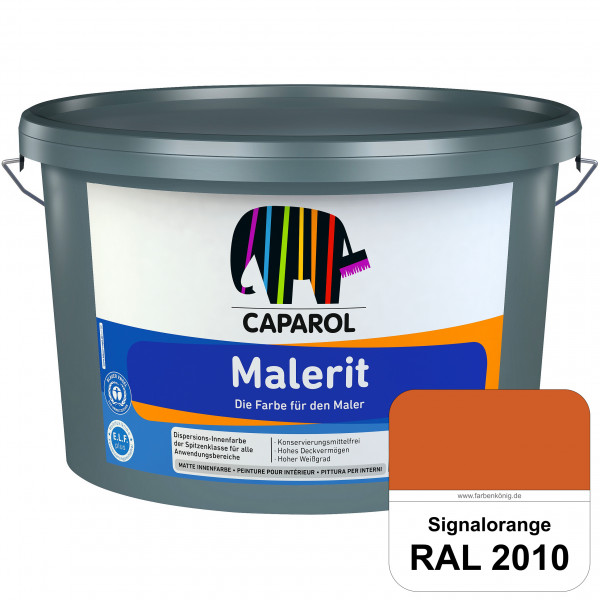 Malerit E.L.F. (RAL 2010 Signalorange) matte Innenfarbe für Neu- & Renovierungsanstriche