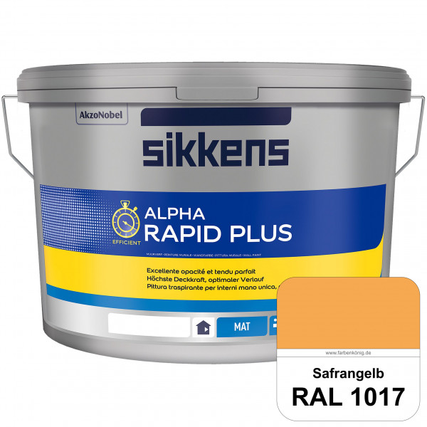 Alpha Rapid Plus (RAL 1017 Safrangelb) Hochwertige & stumpfmatte Wandfarbe für mittlere Belastungen