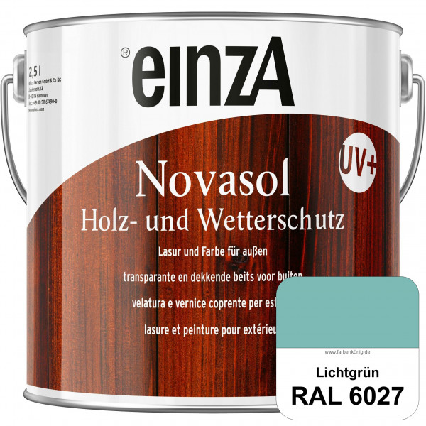 einzA Novasol HW Farbe (RAL 6027 Lichtgrün) Deckender Wetterschutz für außen