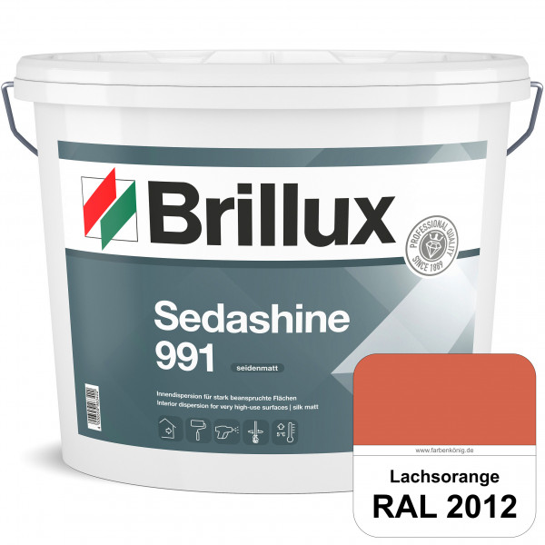 Sedashine 991 (RAL 2012 Lachsorange) Seidenmatte Innendispersion für hoch strapazierfähige & gut rei