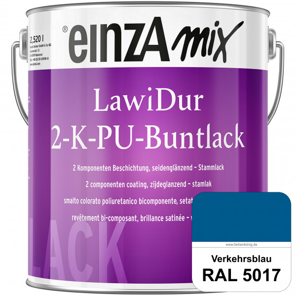 einzA LawiDur 2-K-PU-Buntlack - Seidenglanz (RAL 5017 Verkehrsblau)