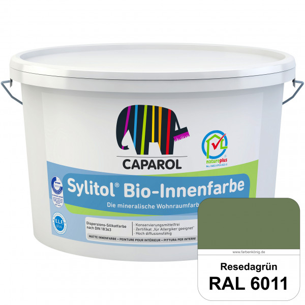 Sylitol® Bio-Innenfarbe (RAL 6011 Resedagrün) Innenfarbe auf Silikatbasis  für Allergiker