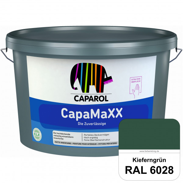 CapaMaXX (RAL 6028 Kieferngrün) tuchmatte Innenfarbe mit hohem Deckvermögen und Ergiebigkeit