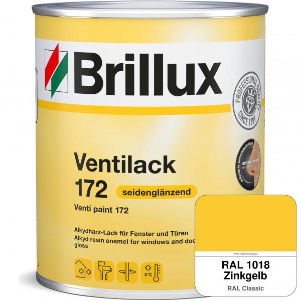 Ventilack Seidenglanz 172 (RAL 1018 Zinkgelb)