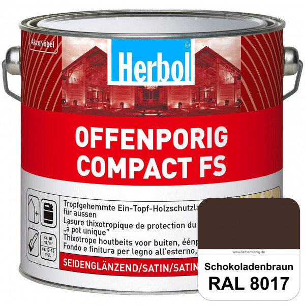 Offenporig Compact FS (RAL 8017 Schokoladenbraun) Rationelle & thixotrope Ein-Topf-Holzlasur (außen)