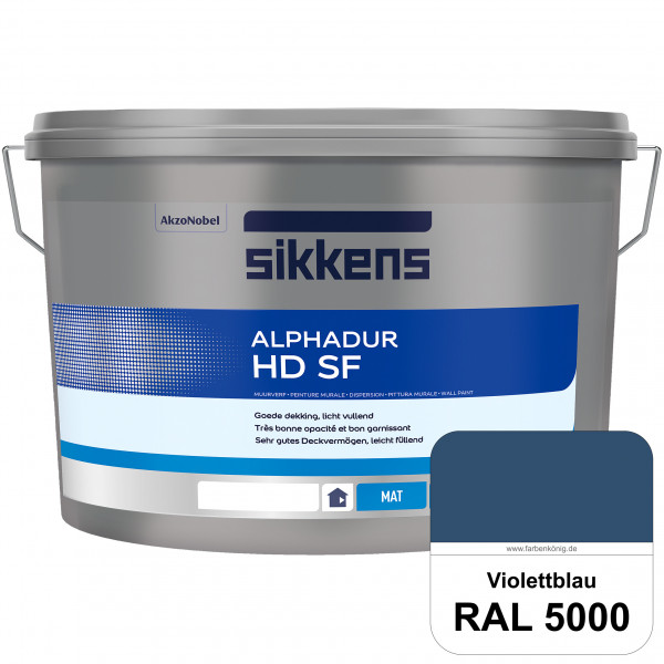 Alphadur HD SF (RAL 5000 Violettblau) matte hochdeckende waschbeständige Innenwandfarbe