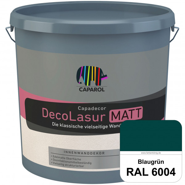 Capadecor DecoLasur Matt (RAL 6004 Blaugrün) Matte Lasurfarbe auf Dispersionsbasis (innen)