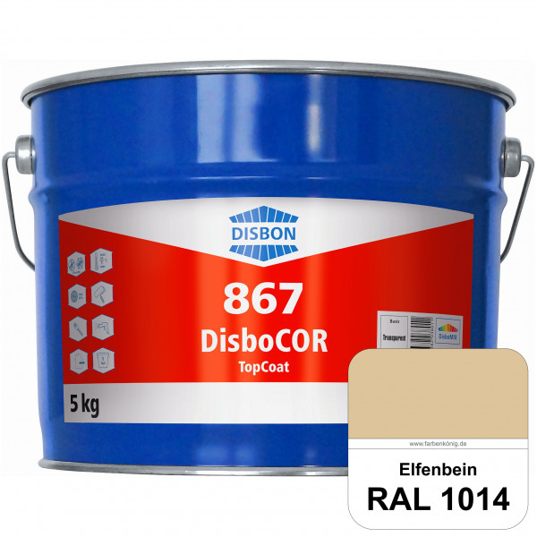 DisboCOR 867 TopCoat (RAL 1014 Elfenbein) Anwendungsfreundliche Korrosionsschutz-Deckbeschichtung mi